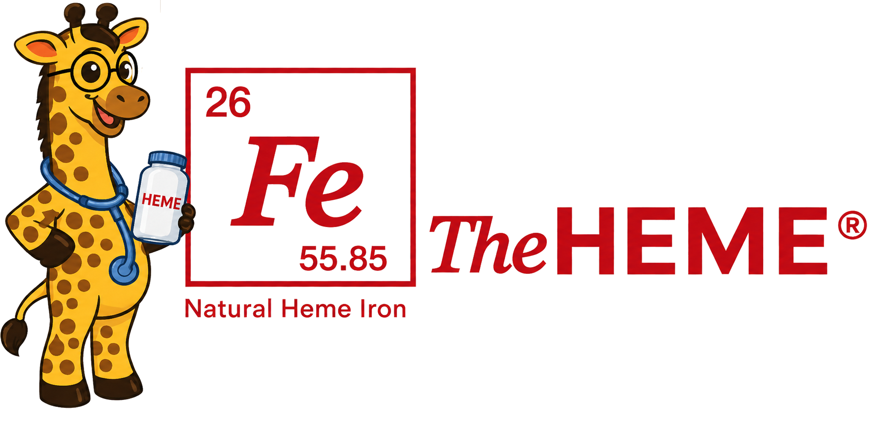 TheHEME® — heme iron with Ferris the giraffe mascot